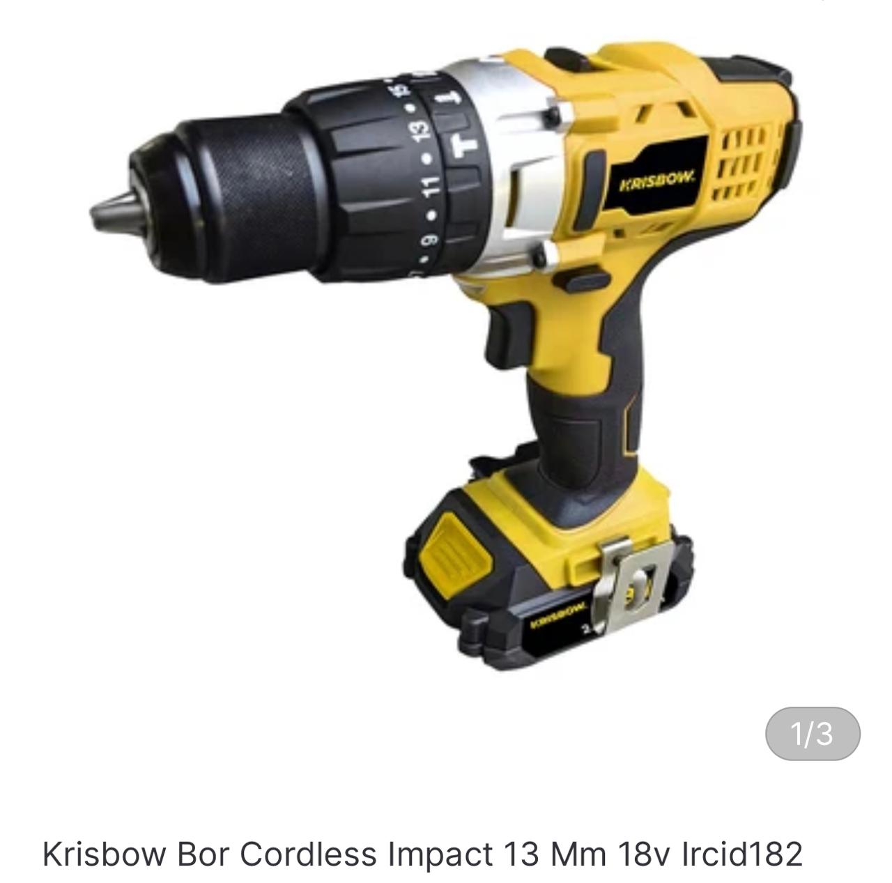 Cordless drill impact krisbow