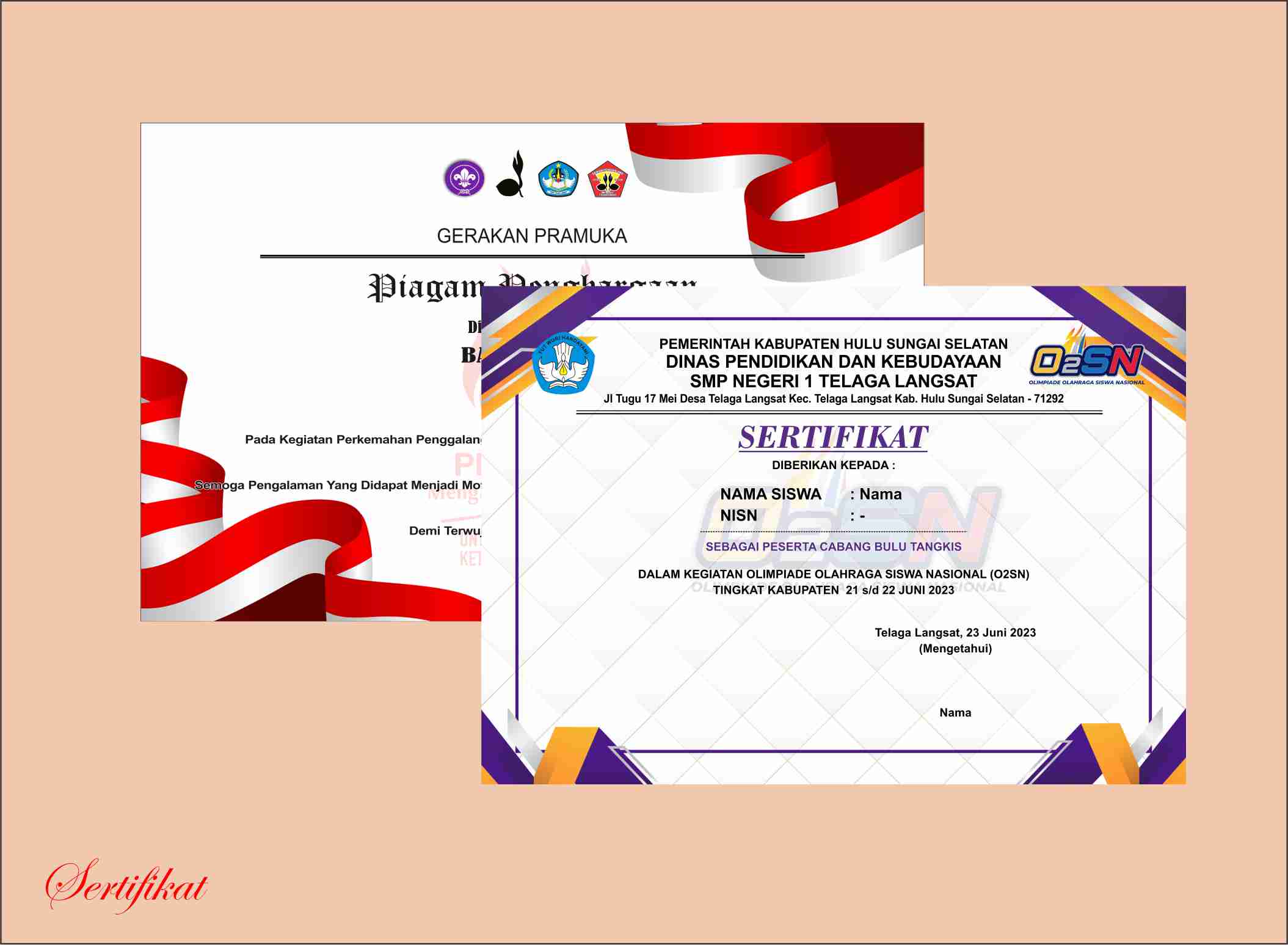 Cetak Sertifikat - Ketas Linen A4/F4