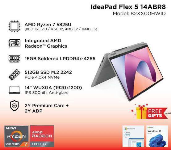 Laptop Lenovo Ideapad Flex 5 14ABR8