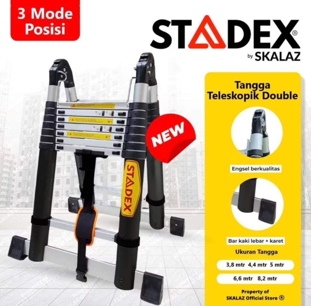 Tangga teleskopik double 6 M
