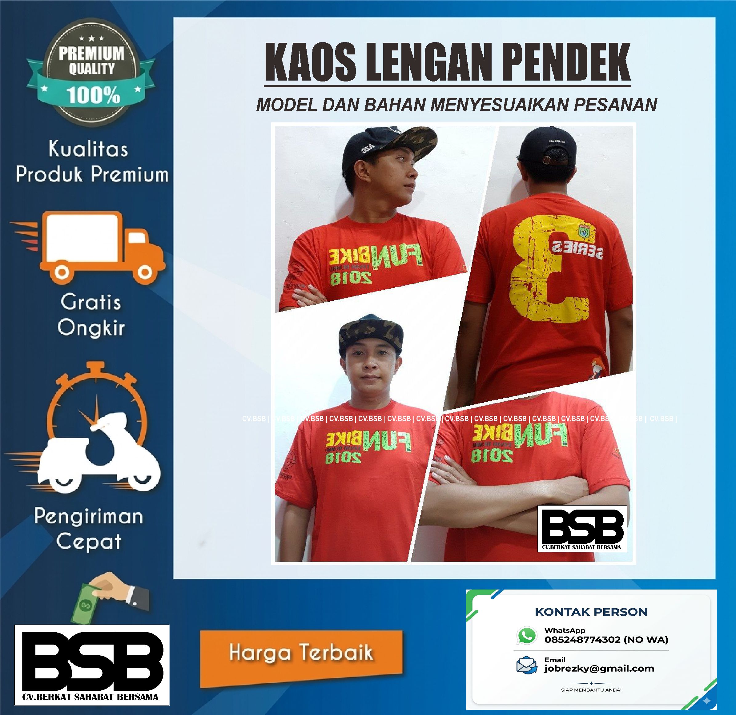 BAJU KAOS LENGAN PENDEK