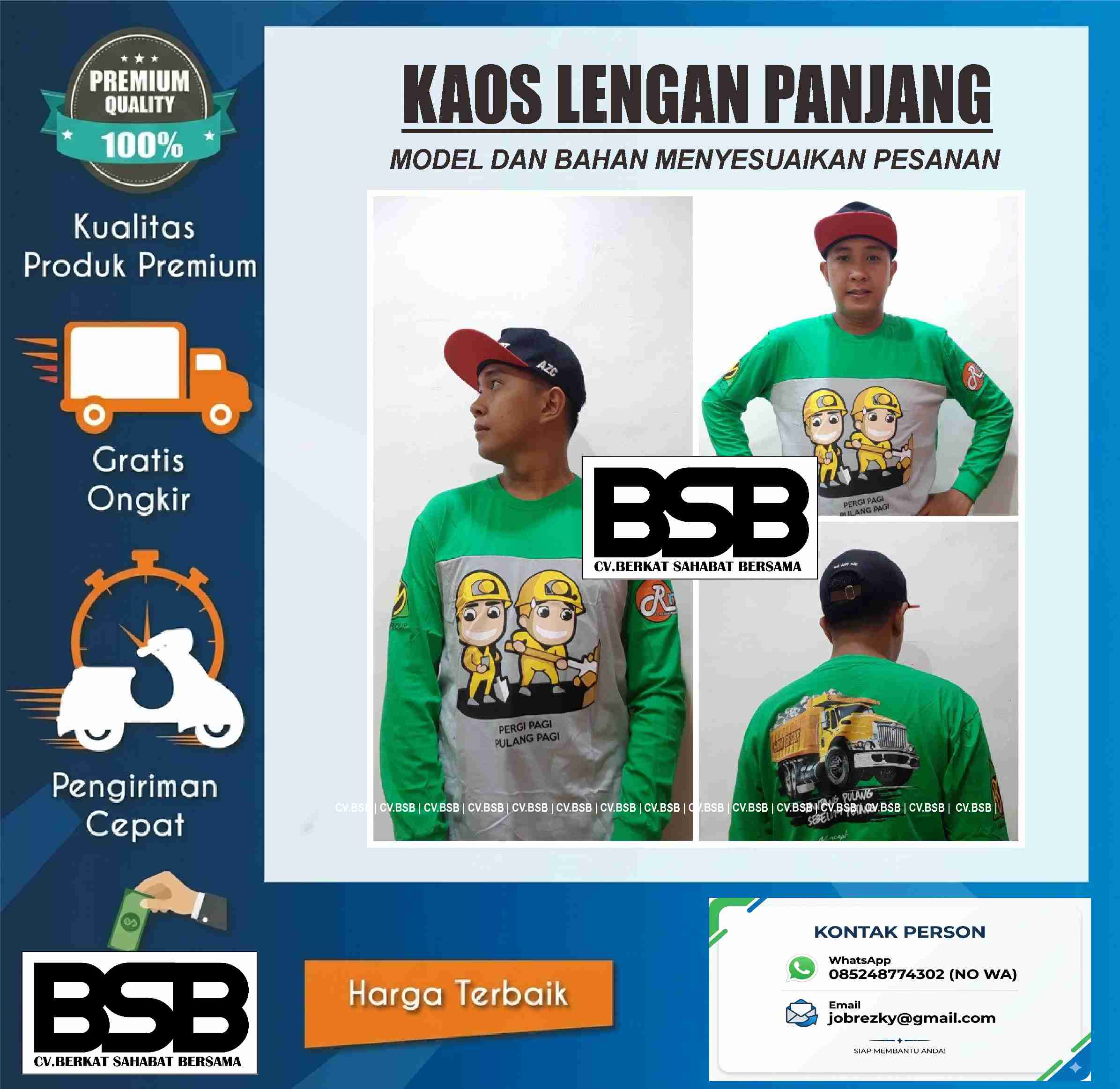BAJU KAOS LENGAN PANJANG
