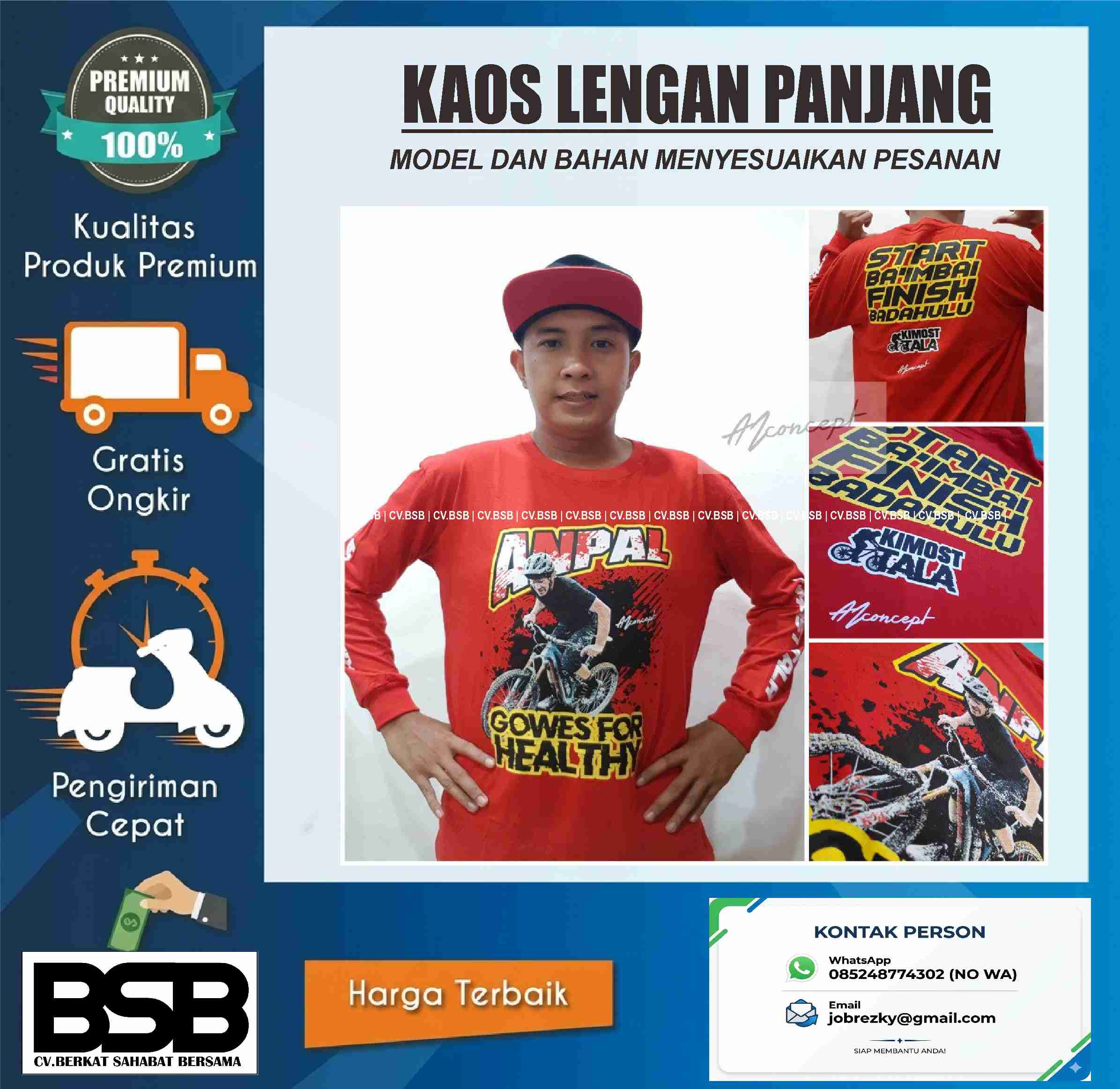 BAJU KAOS LENGAN PANJANG