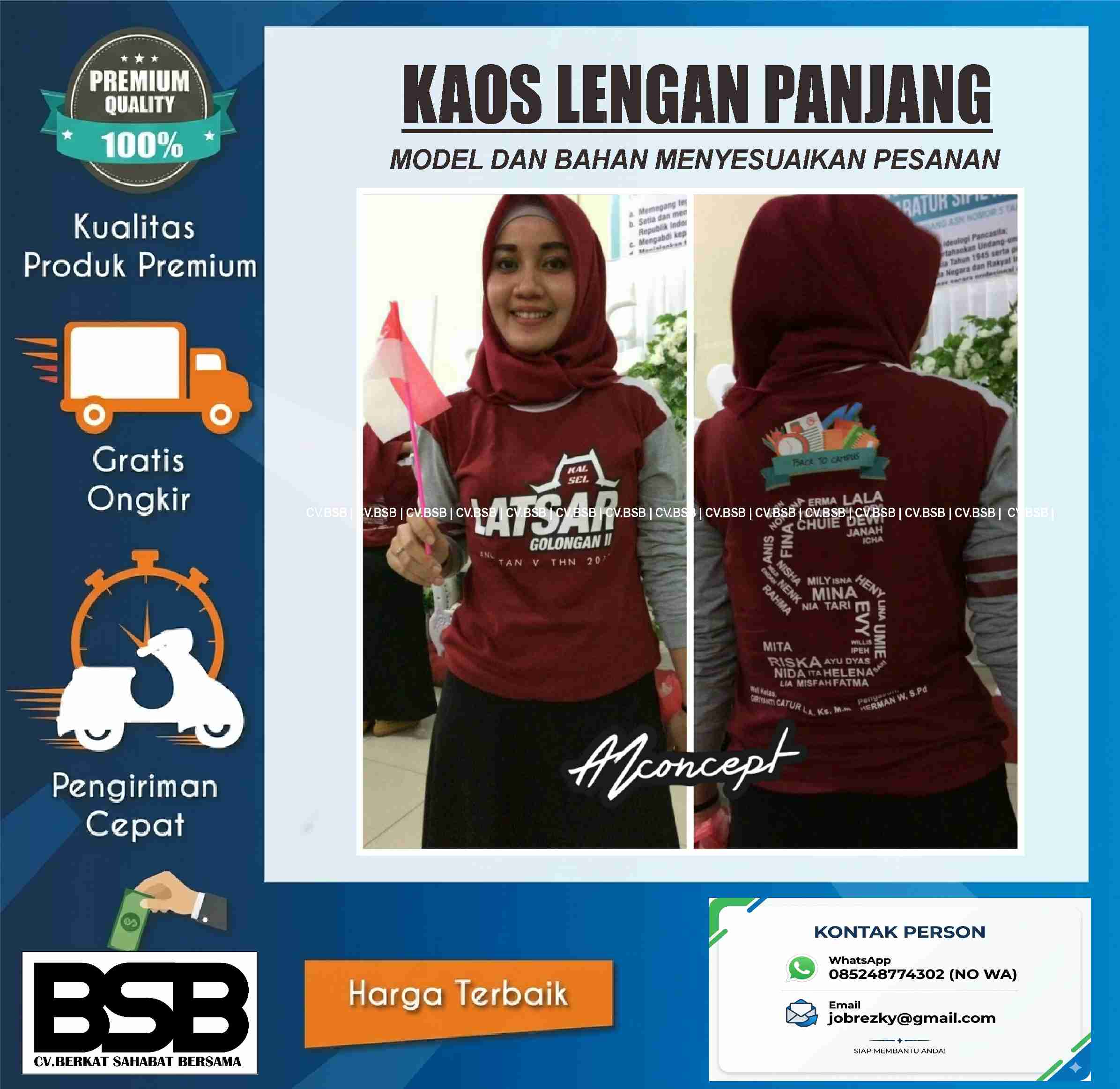 BAJU KAOS LENGAN PANJANG
