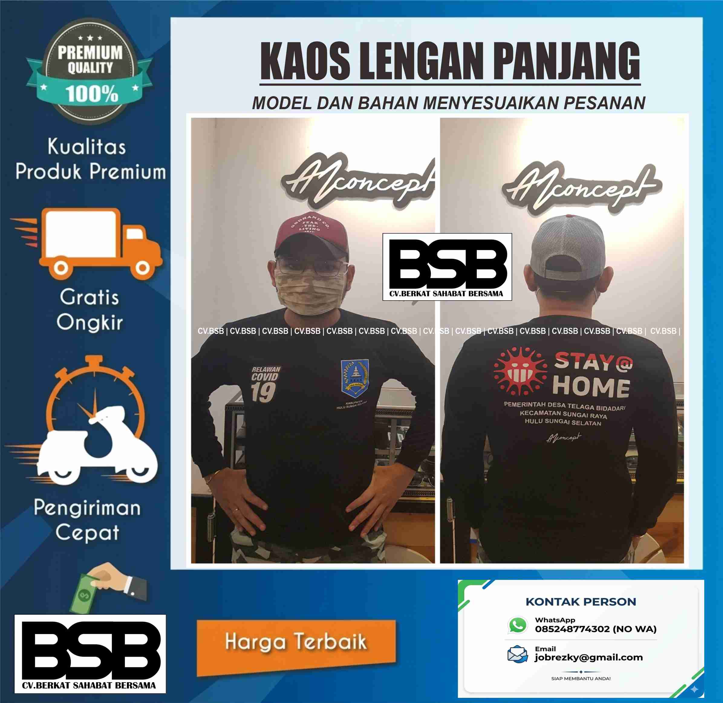 BAJU KAOS LENGAN PANJANG