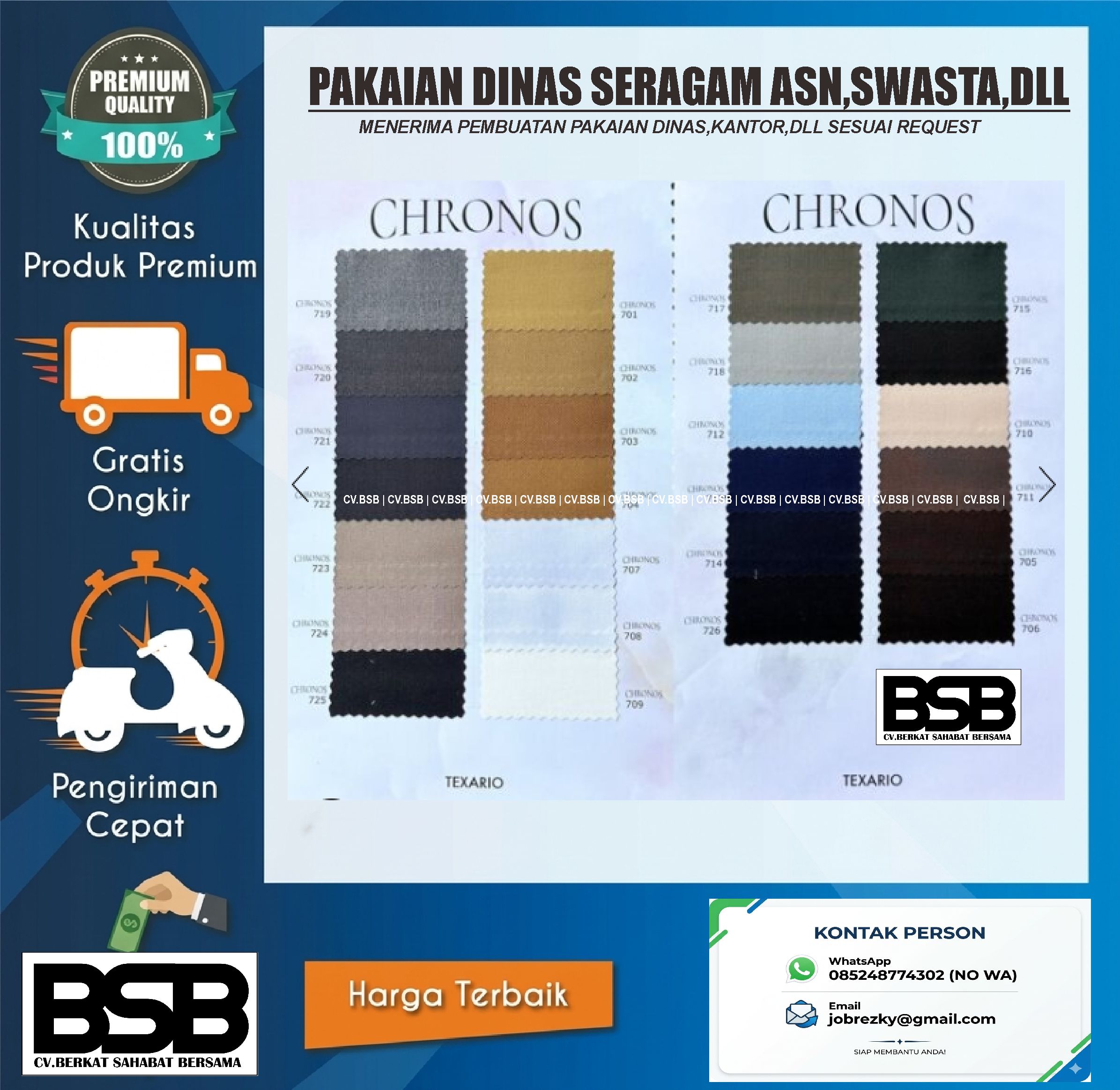 BAJU DAN CELANA ASN/PNS/TNI/POLRI KOSTUM