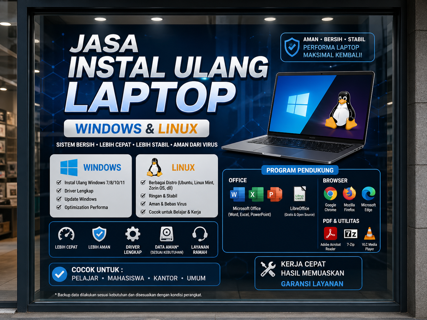 Jasa Install Ulang PC dan Laptop