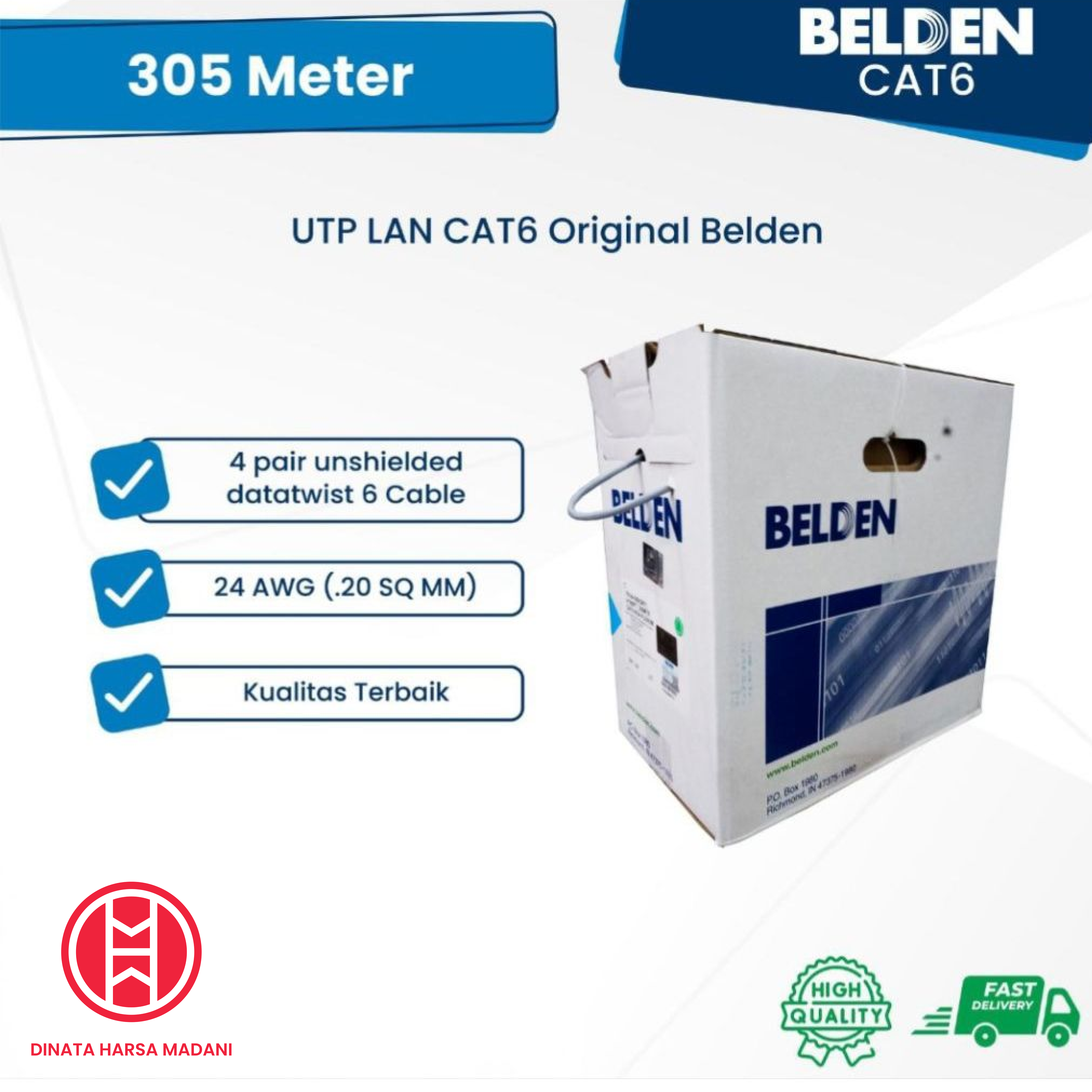 Kabel LAN Belden CAT6 Non Plenum