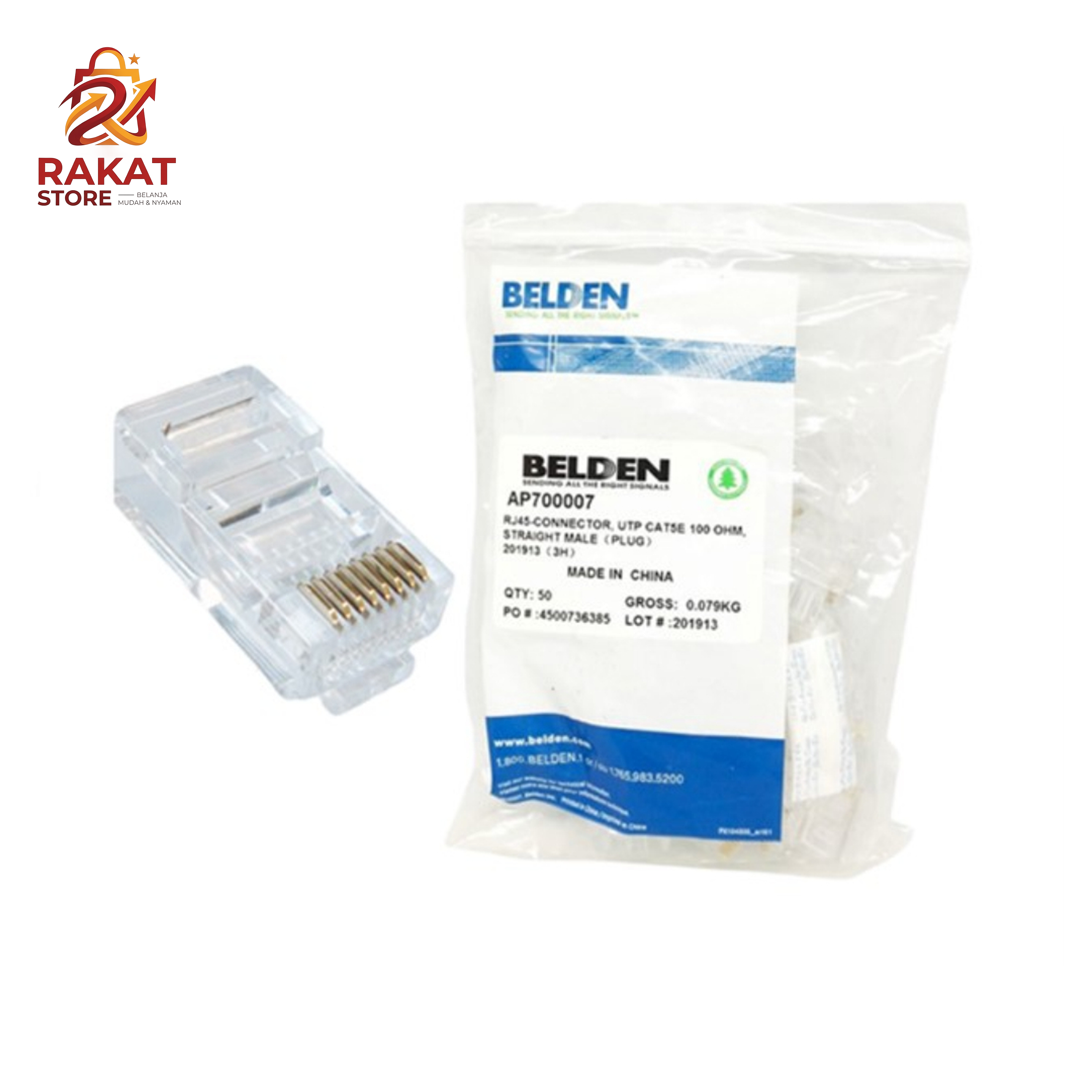 Konektor RJ45 CAT5 UTP - High Quality Network Connector