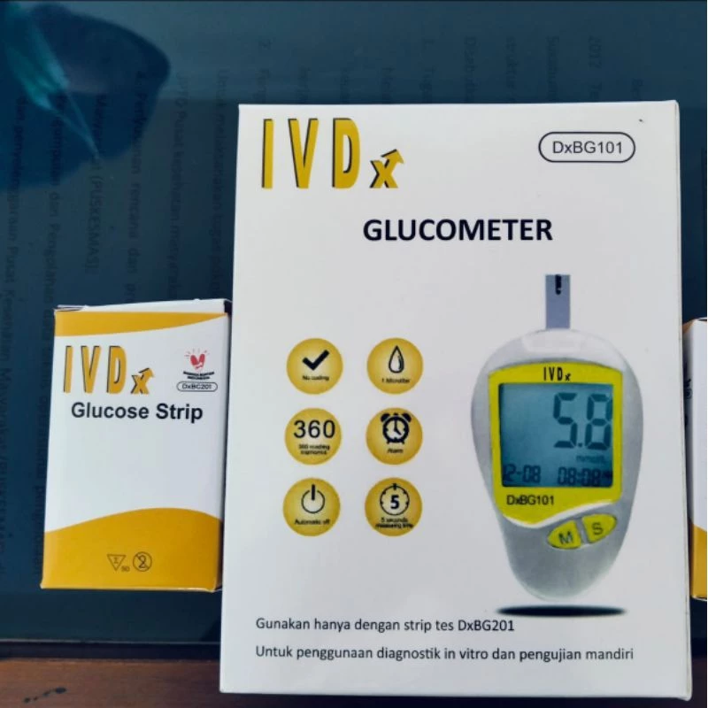 GLUCOMETER tes gula darah IVD