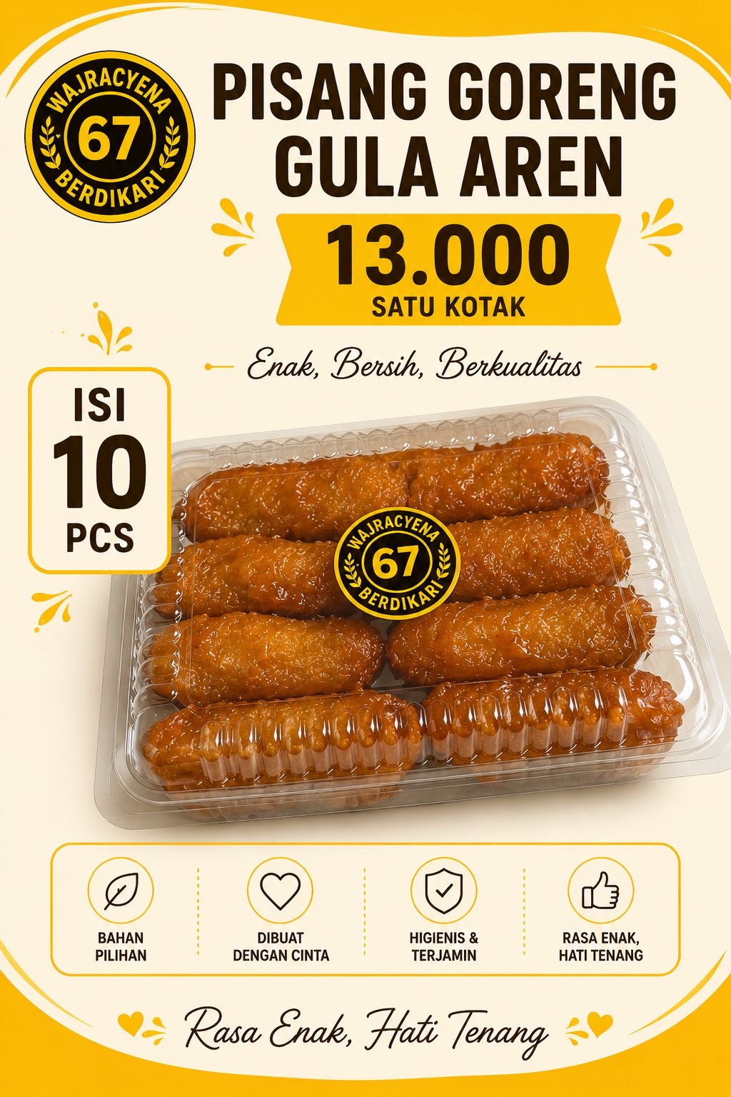 Pisang goreng gula aren