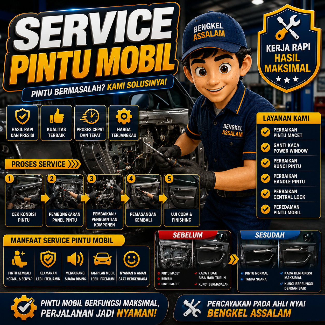 SERVIS POWER WINDOW MOBIL