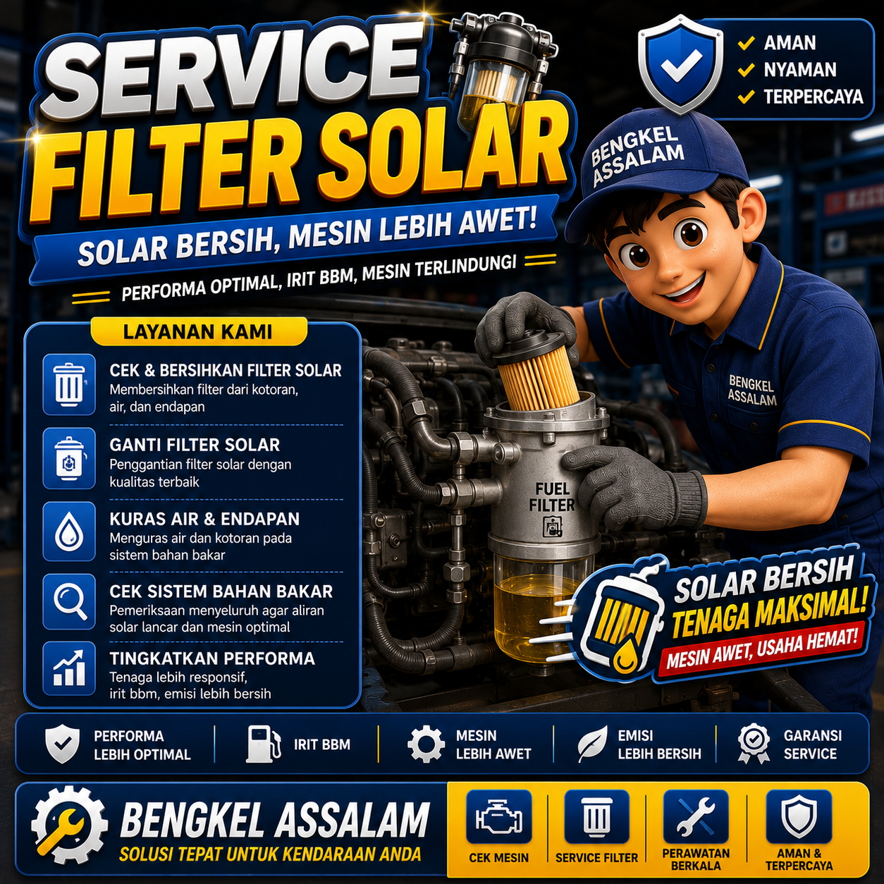 SERVICE FUEL FILTER SOLAR