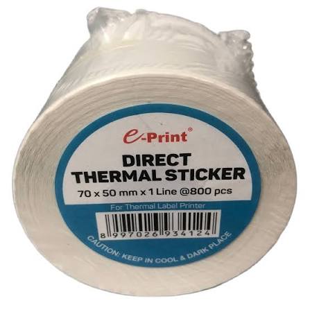 LABEL THERMAL 70 X 50 1 LINE @800 pcs