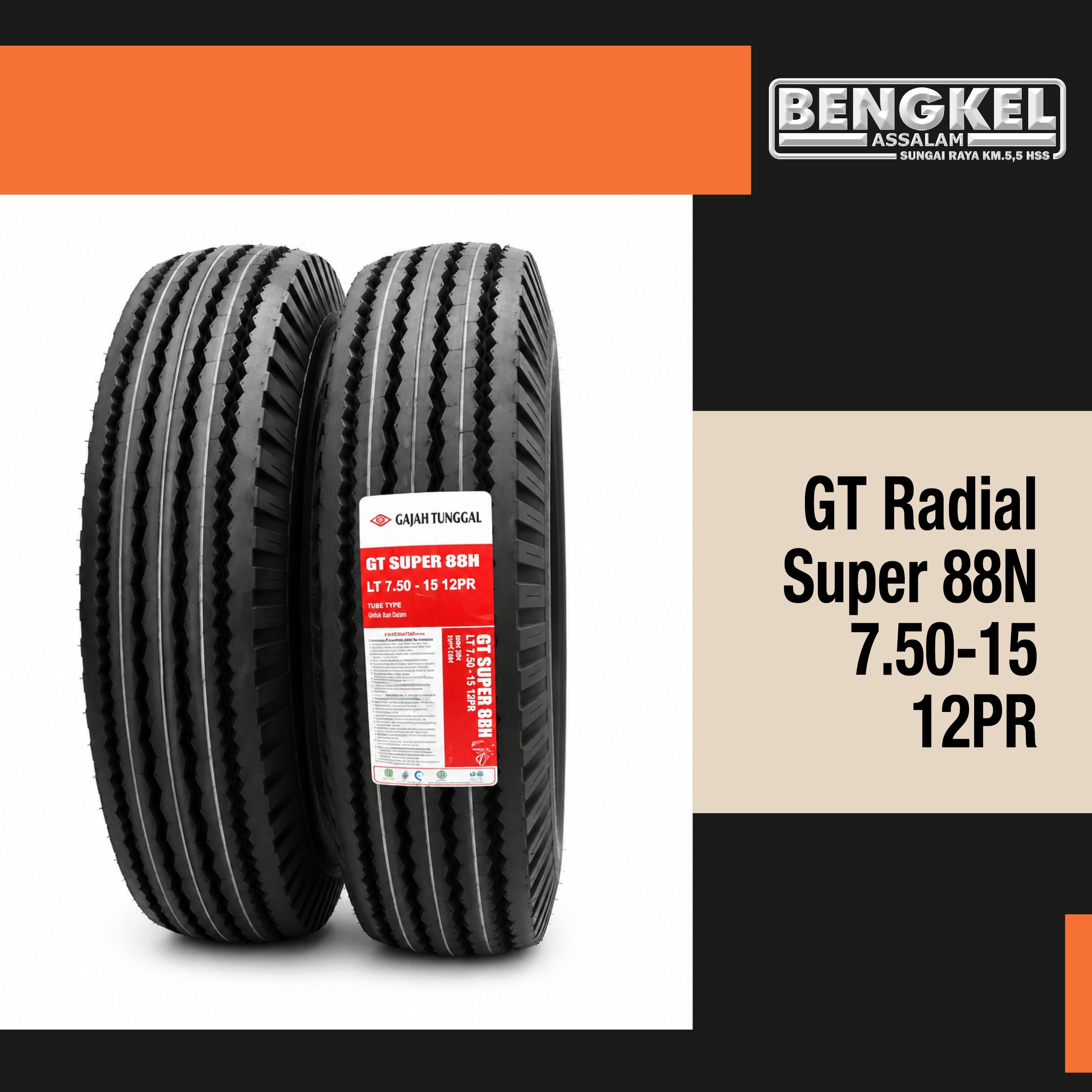 GT RADIAL SUPER 88N 7.50-15 12PR