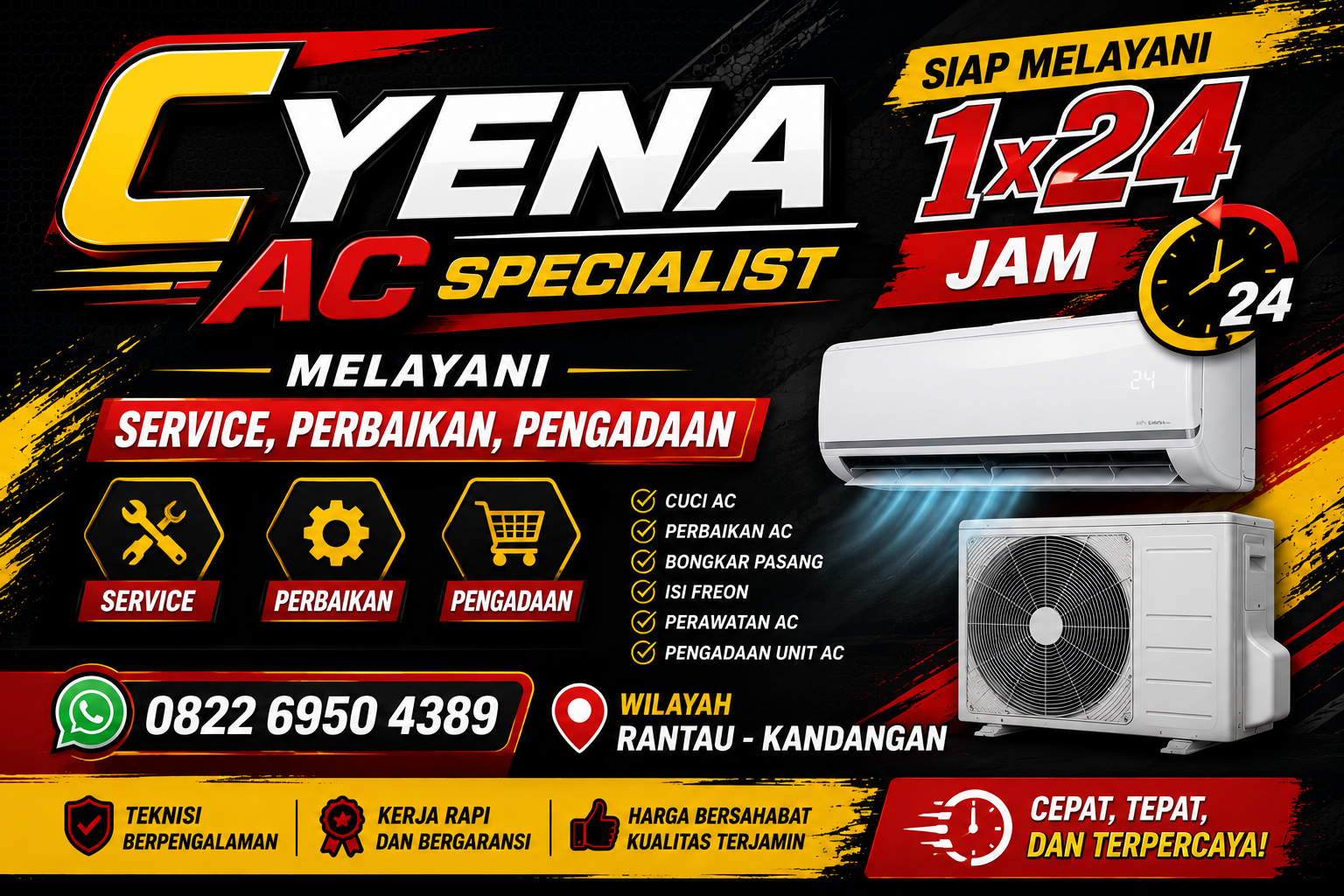 Bongkar dan pasang ac