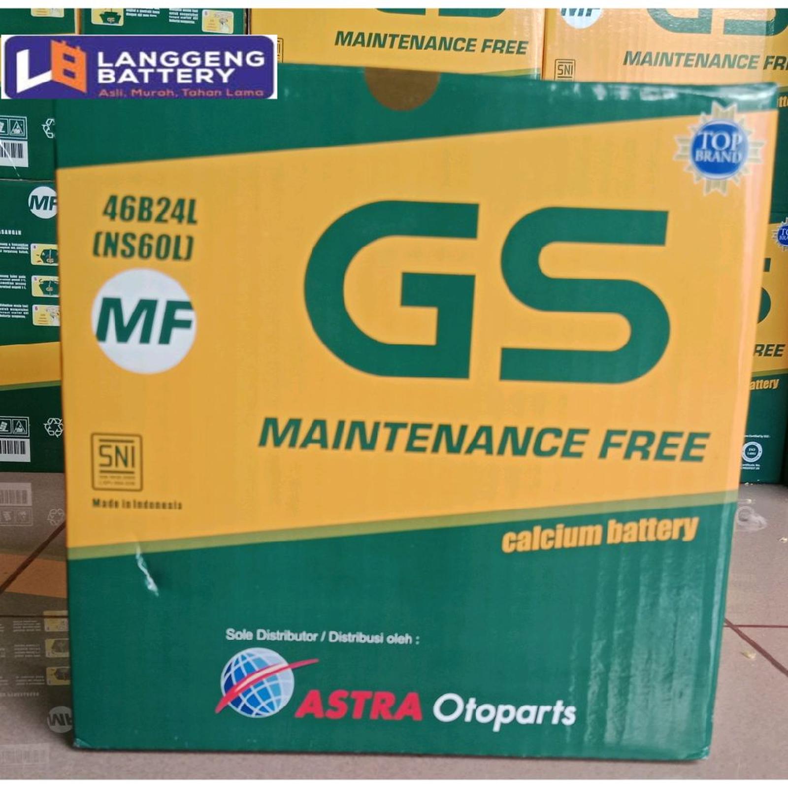Aki Mobil GS Astra type NS60L MF