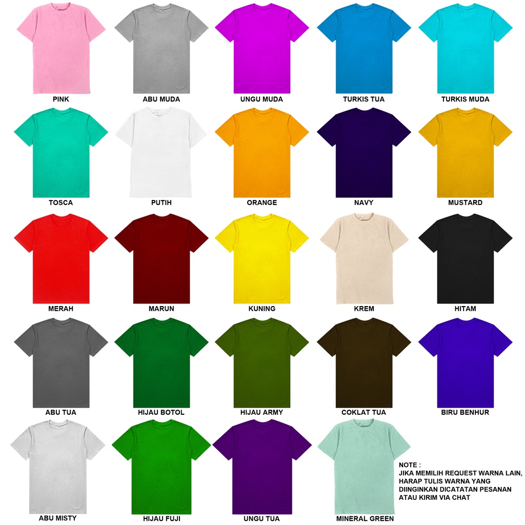 BAJU KAOS POLOS