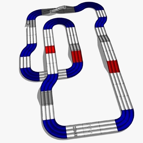 Treck tamiya 3 jalur
