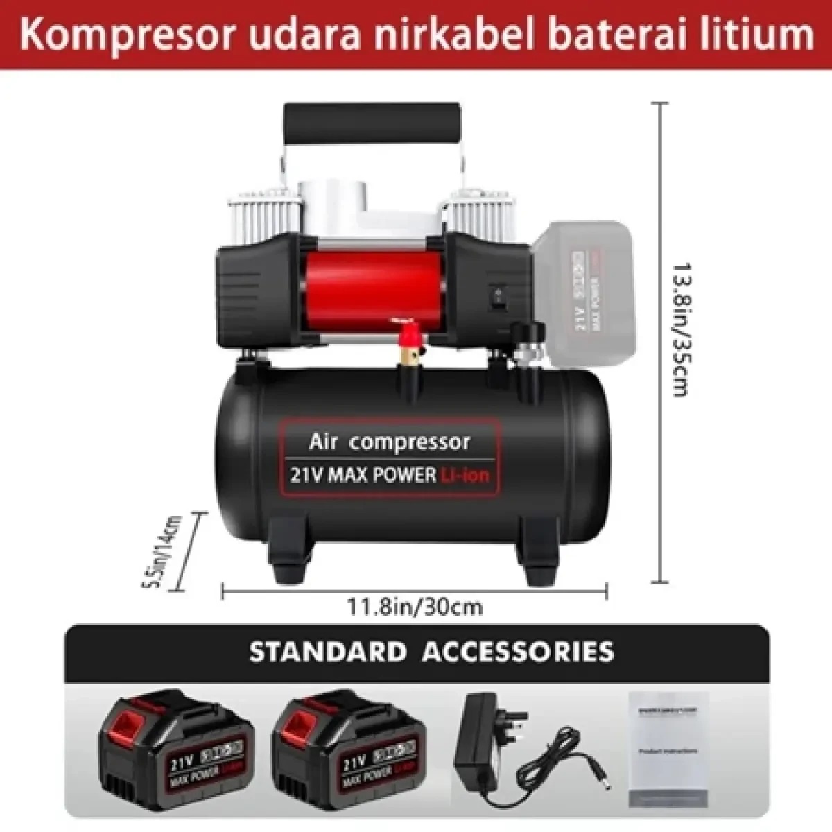 Kompresor Baterai Lithium 21 V
